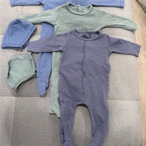 Soft and Stylish Kids Footies - Blue and Green